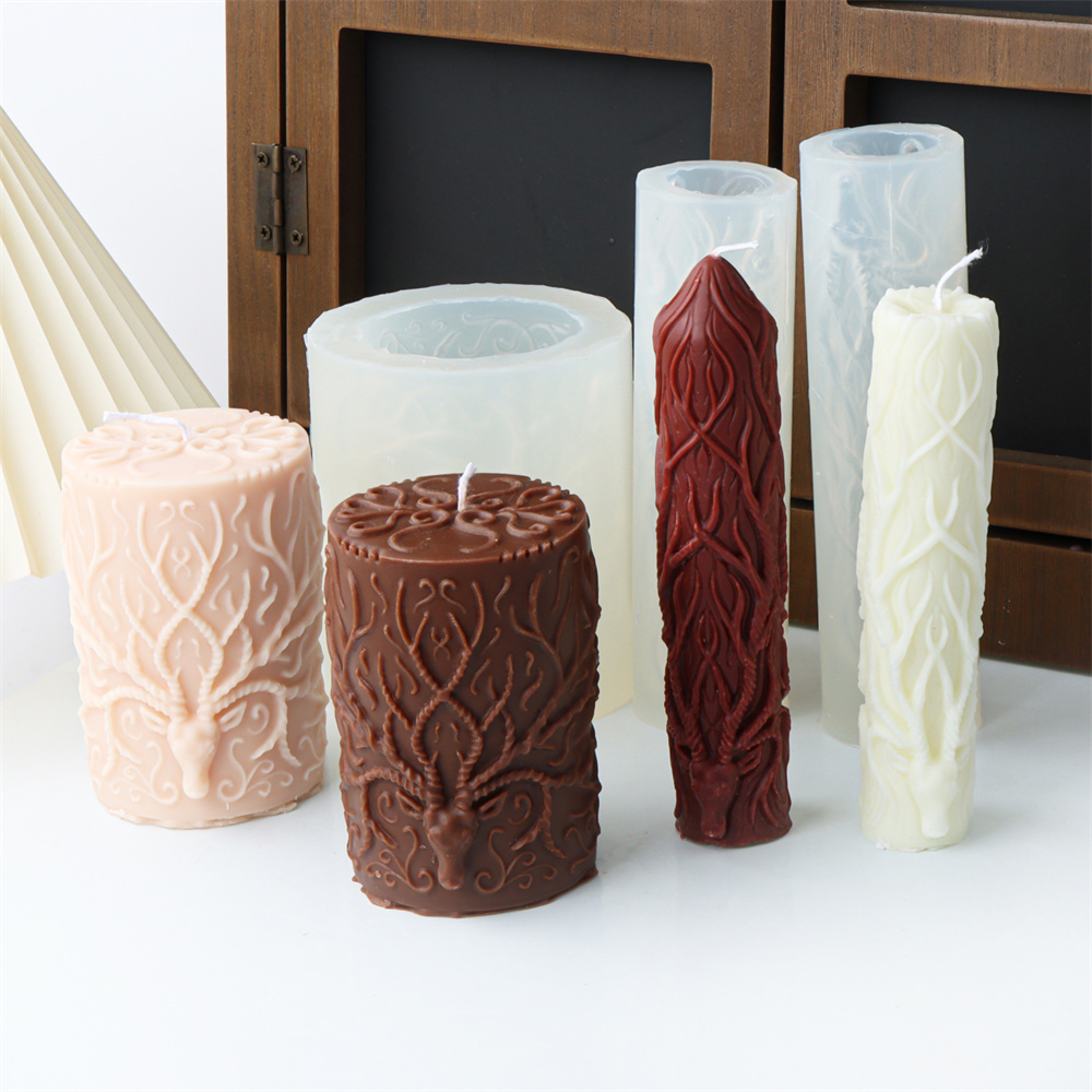 3D Reindeer Antle Pillar Candl - Elk Bugle Call 评论和价格