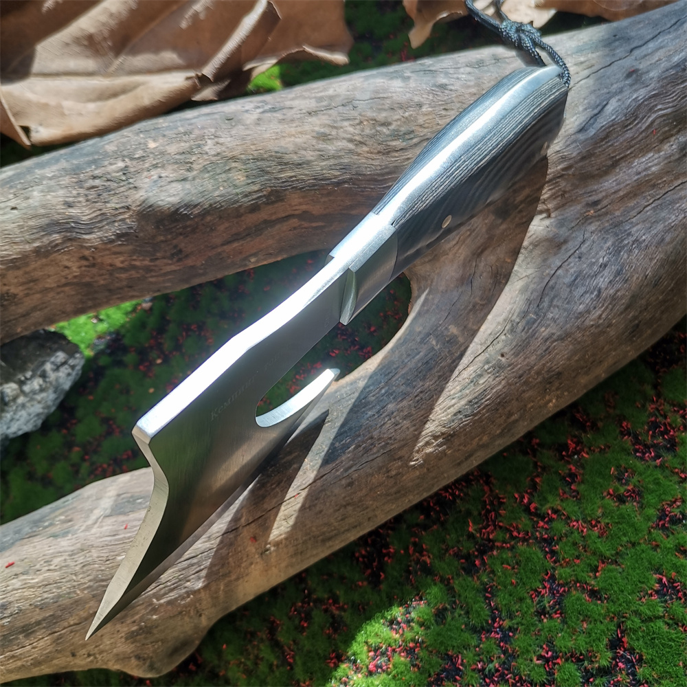 Wooden Handle Stainless Steel  - Hunting And Camping In Jungle 评论和价格
